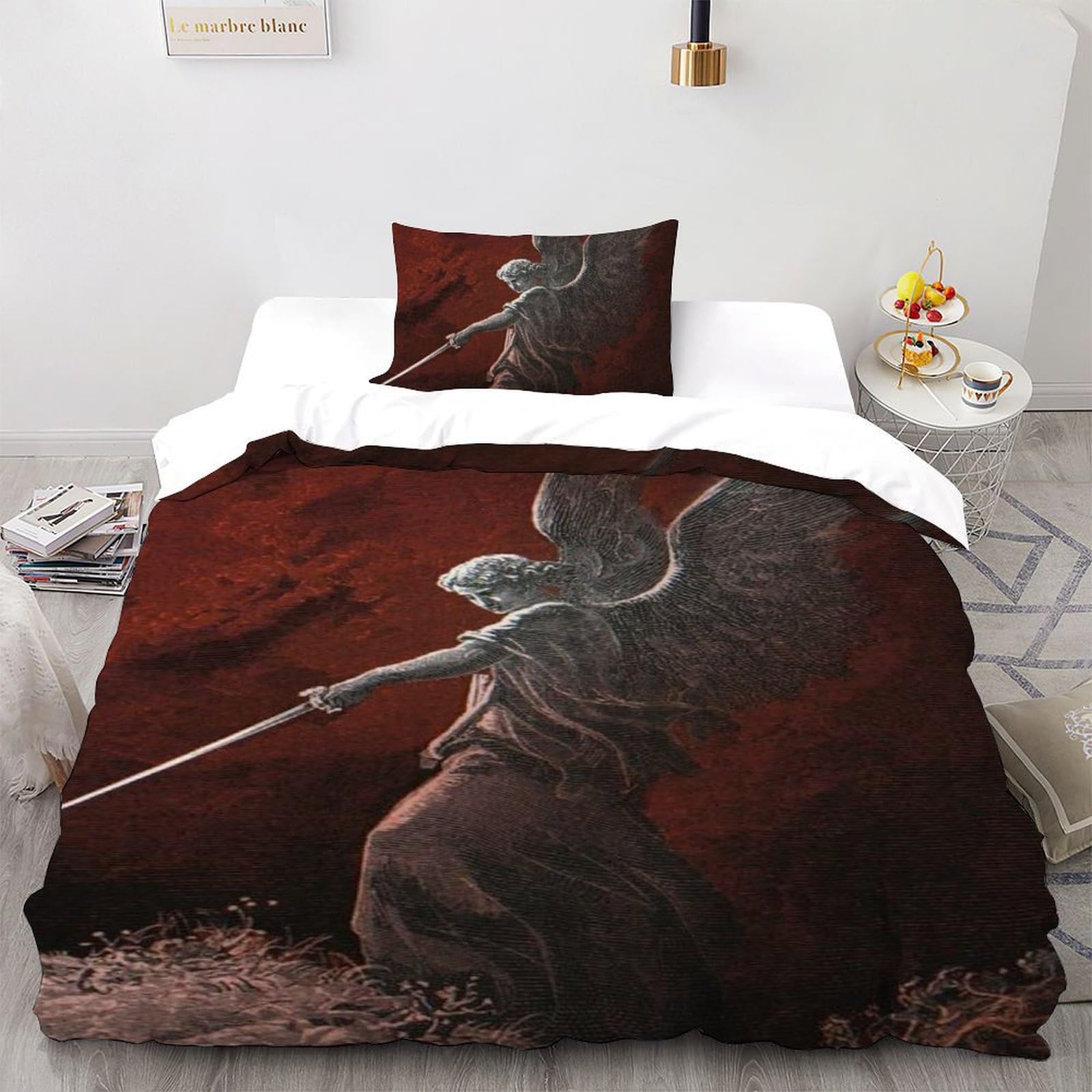 Housse de couette fille sans repassage pour lit simple 135x200cm microfibre