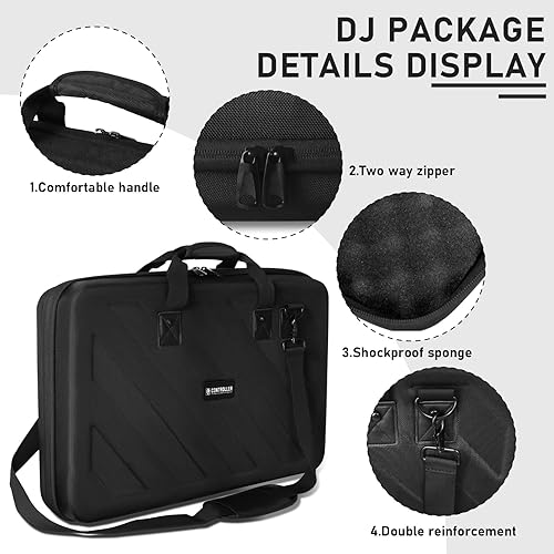Miniatura 3 de LVKAYCE Funda rígida compatible con Pioneer DJ Controller DDJ-SRSR2REV1Denon MC4000Numark NVIIMixtrack Pro3Hercules Inpulse 500NV Platinum Bolsa de