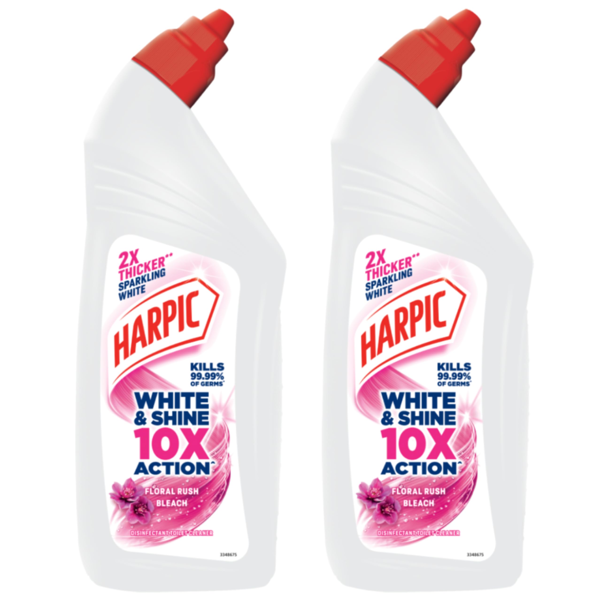 Harpic 1L (Pack of 2) - Bleach, White and Shine Disinfectant Toilet Cleaner Liquid-image-41