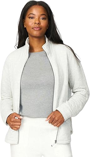 Cable & Gauge Women’s Soft Heather Quilted Jacket, Multi Heather