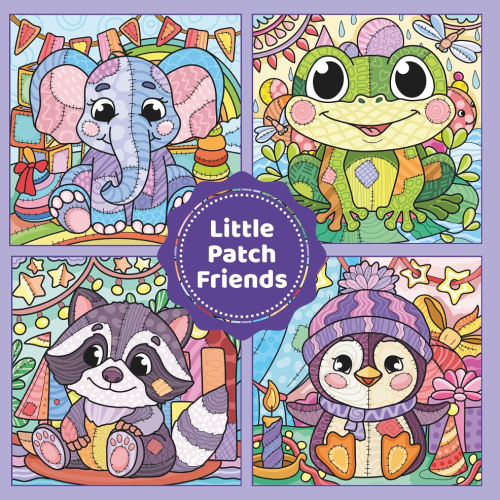 Little Patch Friends: A Cozy Animal Coloring Book for Kids Ages 5–8