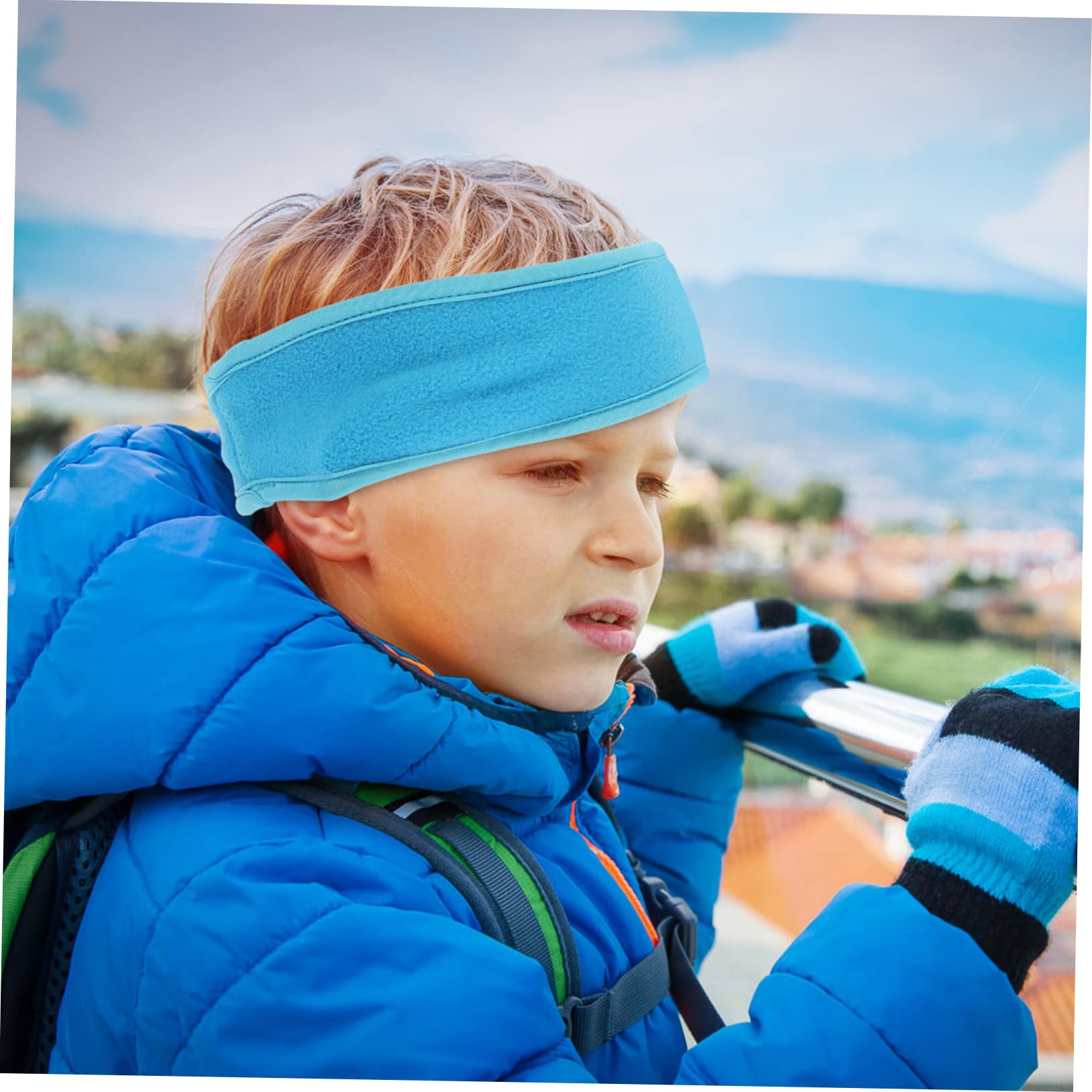 Abaodam 2Pcs Winter Headbands Sweat Absorbing Ear Warmers Portable Elastic Sports Headbands for Outdoor Cycling Exercise Cold Weather Protection