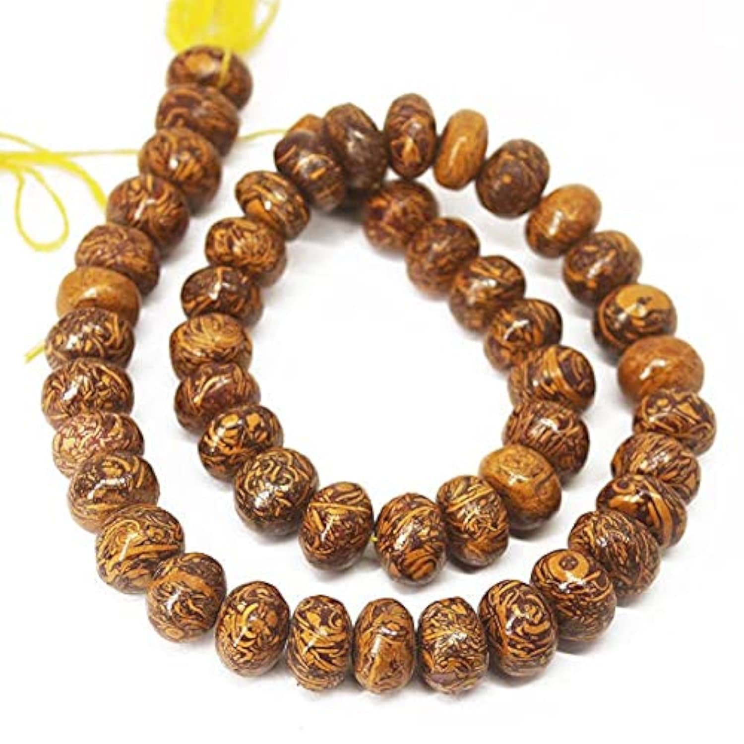 Perles cobra jaspe naturelles rondelles lisses 12mm fil perle de roche vrac pour création bijoux