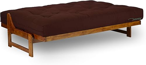 Miniatura 78 de Nirvana Futons Colchón de futón completo de 6 pulgadas, sarga azul marino, fabricado en Estados Unidos Azul marino (Navy Twill),Negro (Black