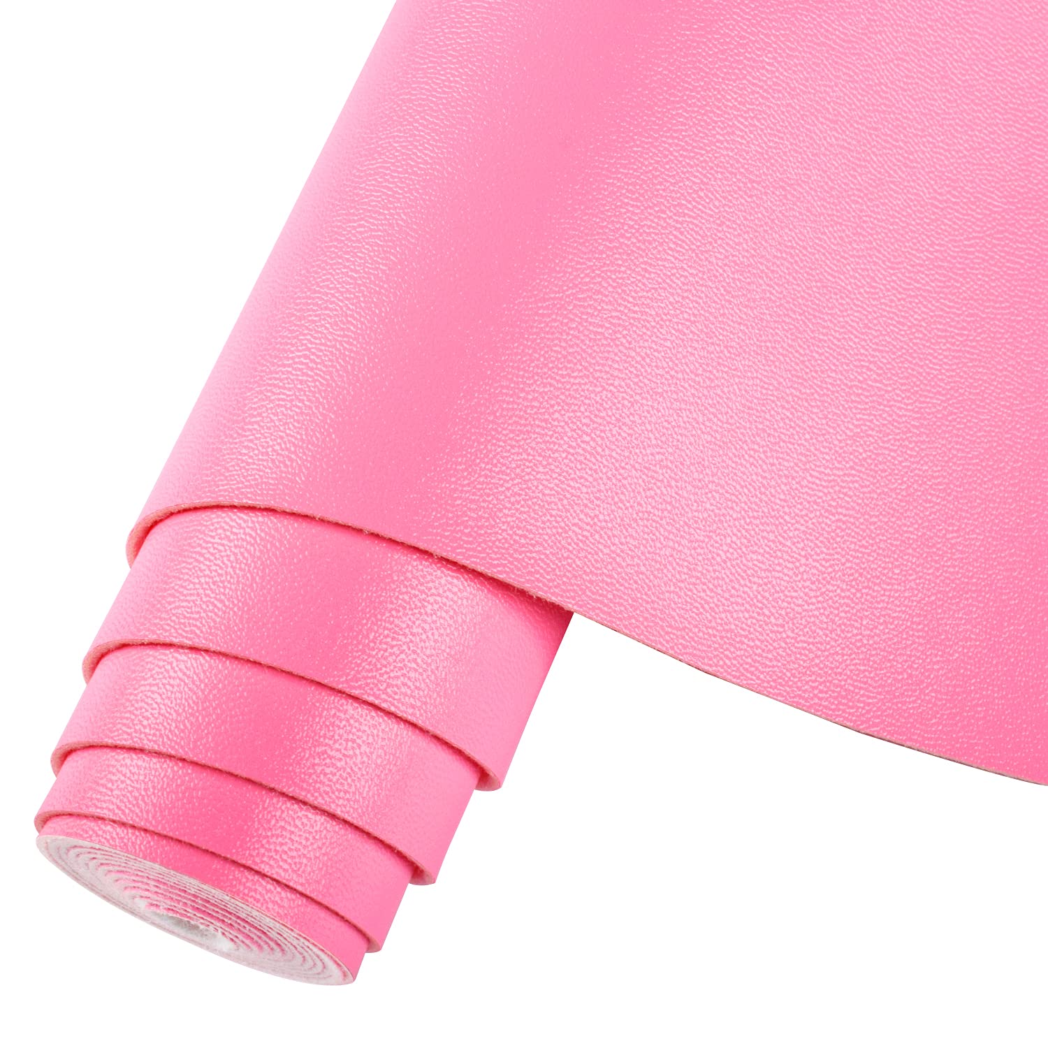 HGUAN Smooth Solid Color Pink Faux Leather 12"X53"(30cmX135cm),Faux Leather Sheets Roll Very Suitable for Making Crafts, Leather Earrings, Bows,Sewing