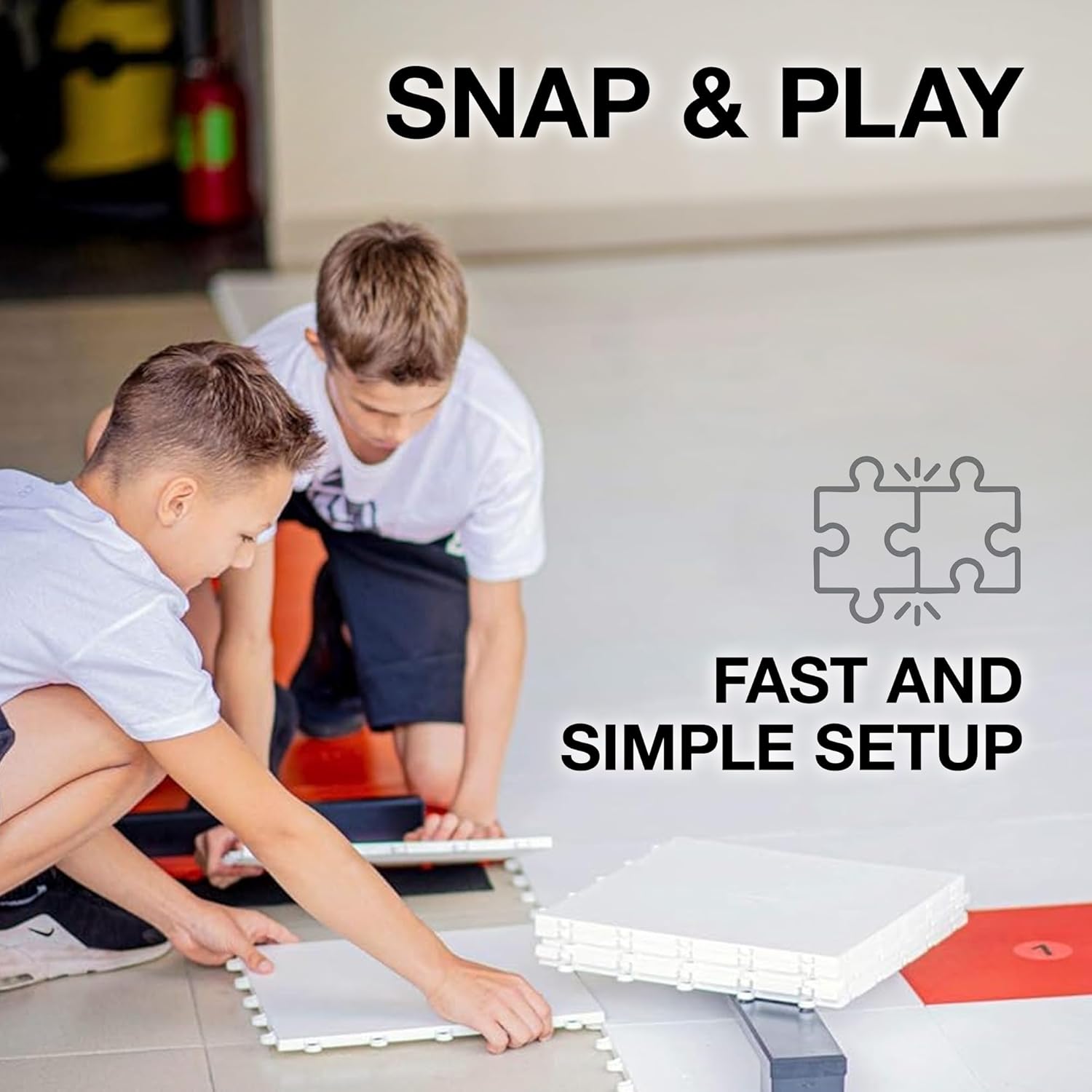 Hockey Revolution My Puzzle Durable Flooring Tiles - Slick Interlocking Training Surface for Stickhandling, Shooting, Passing - Build Your Own Platform