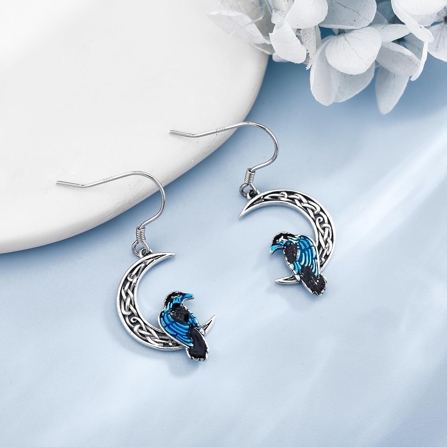 S925 Sterling Silver Animal Dangle Earrings Elephant/Raven/Bee/Dragonfly/Lizard/Frog/Capybara/Squirrel/Bird/Greyhound/Moth/Snake Gifts For Women Female - Image 2