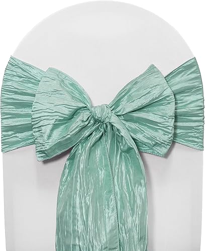 Miniatura 8 de YOUR CHAIR COVERS - Bandas de silla de tafetán arrugadas doradas (paquete de 10), bandas para sillas para bodas, eventos, hoteles y servicios de