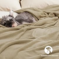 Vista 5 de PHF - Cobija de vellón ultrasuave Queen, sin desprendimiento, sin bolitas, acogedora cobija ligera de 8.85 oz/yd² para cama, sofá, silla, para todas