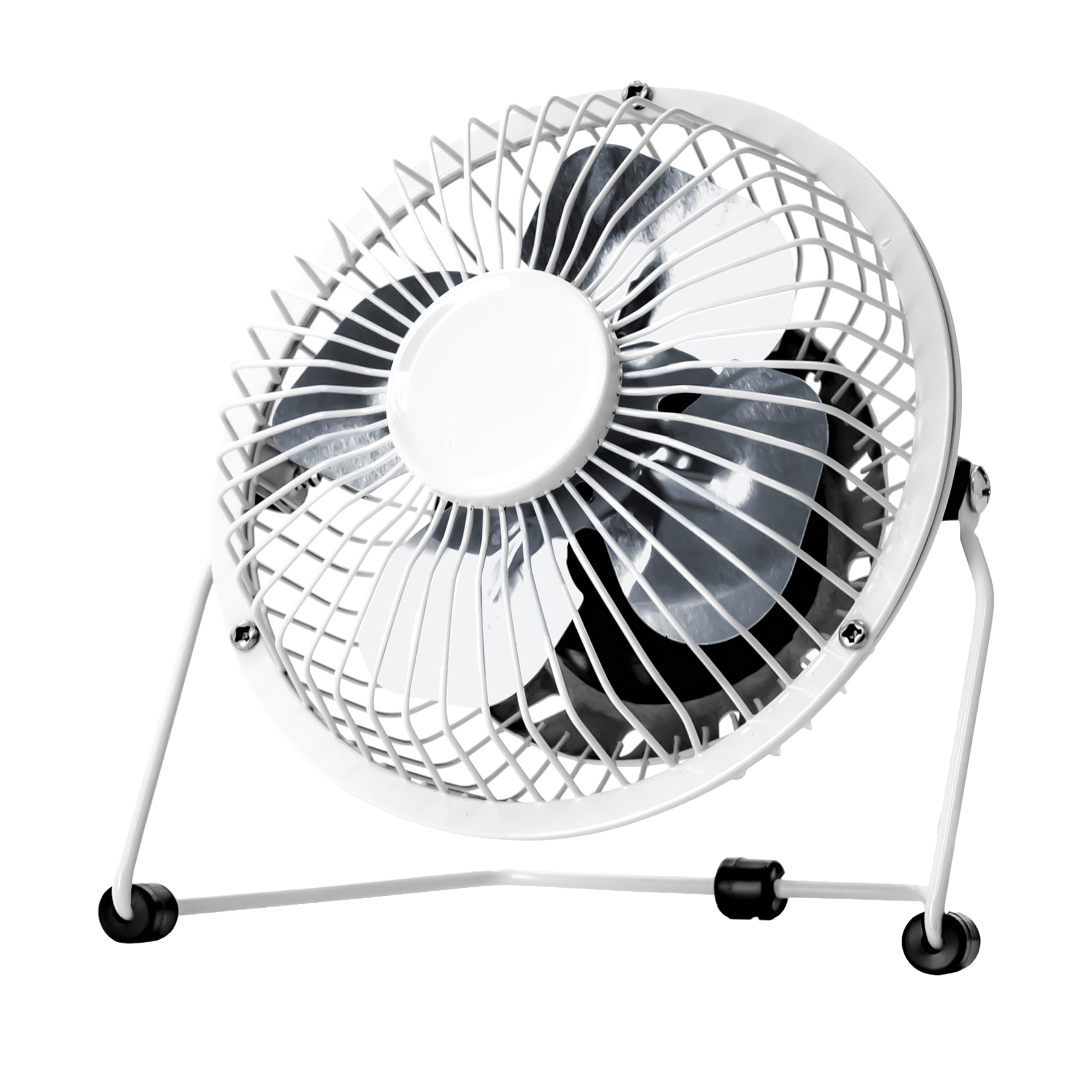 Status Susbwhwfan1pkb4 4" Usb Desk Fan - White, White