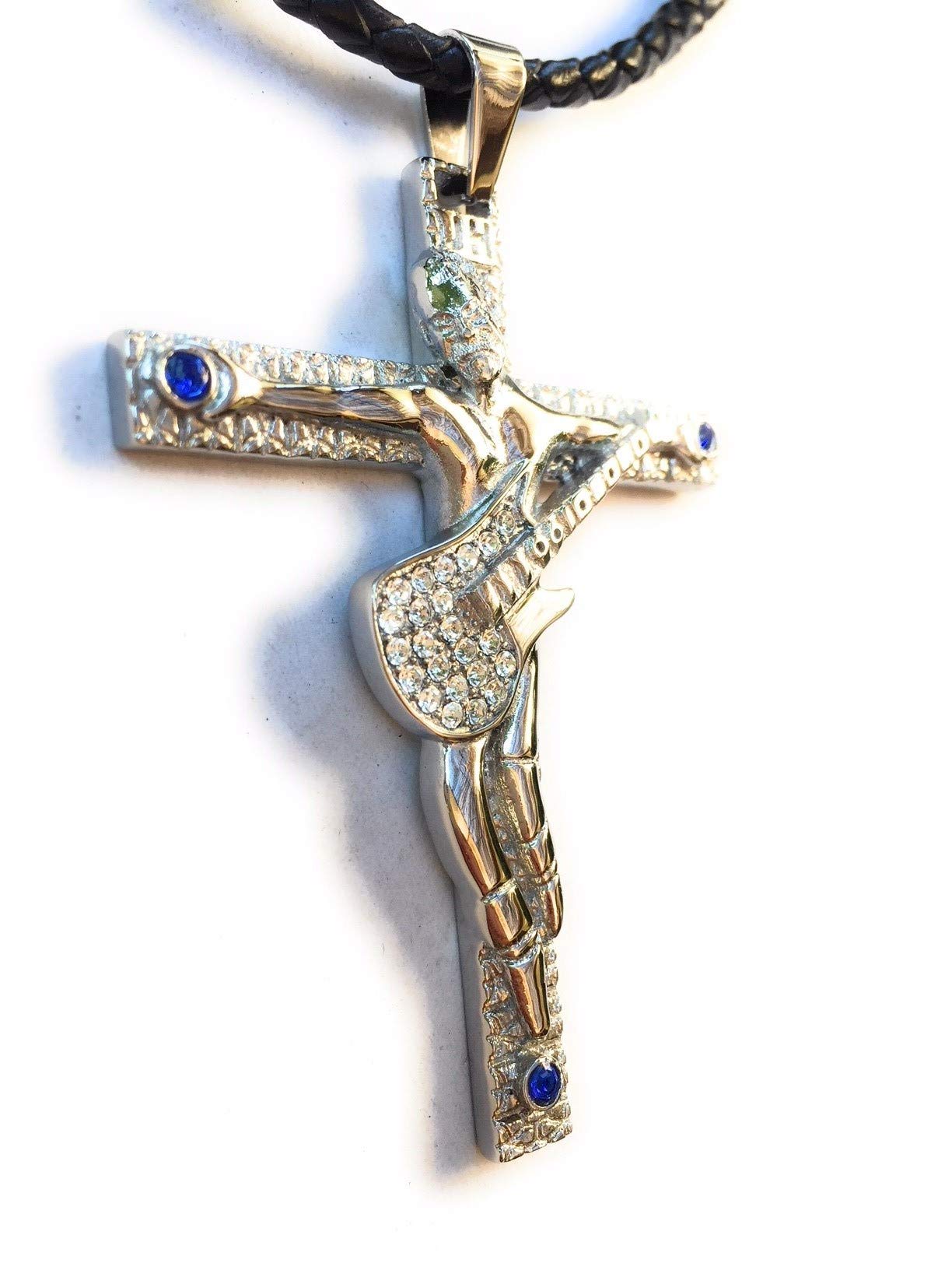 Réplique De La Croix De Johnny - Pendentif En Or Gris Et Diamants, Taille Réelle, Occasion