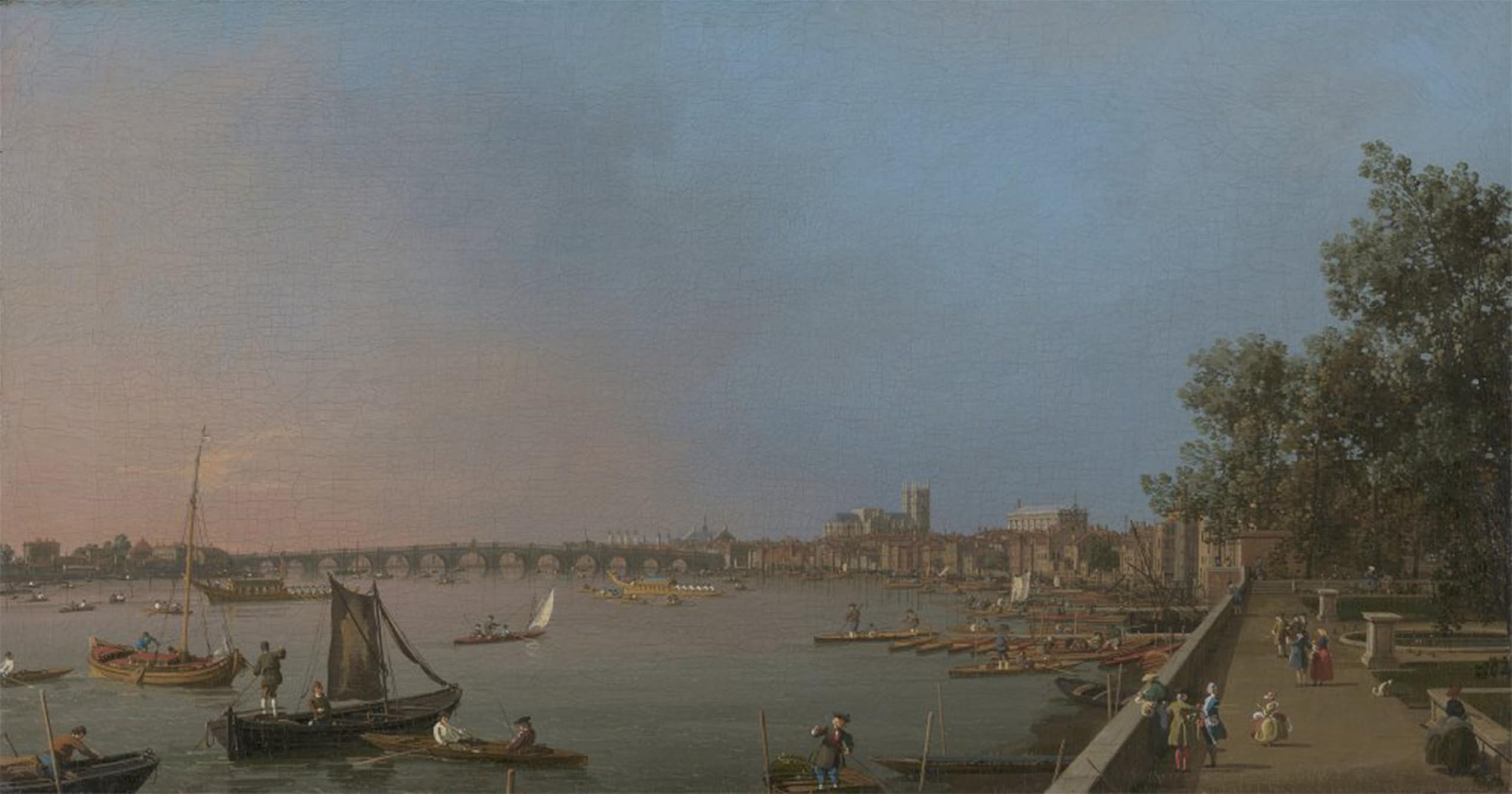 ARTXLXXBN Famous Print Painting Colorful Art Print Westminster From Near the Terrace of Somerset House by Canaletto Canvas Art Decorations for Home Decor 60x90cm