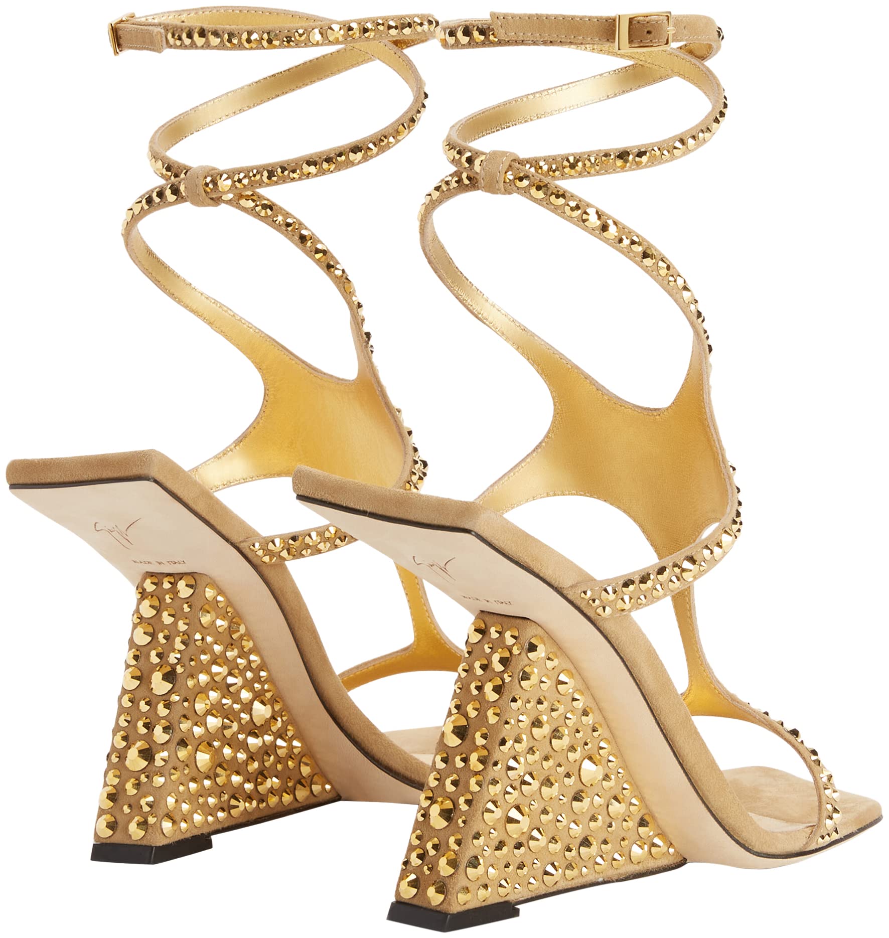 Tutankamon Crystal Sandals: IT 35 (US 5) Gold