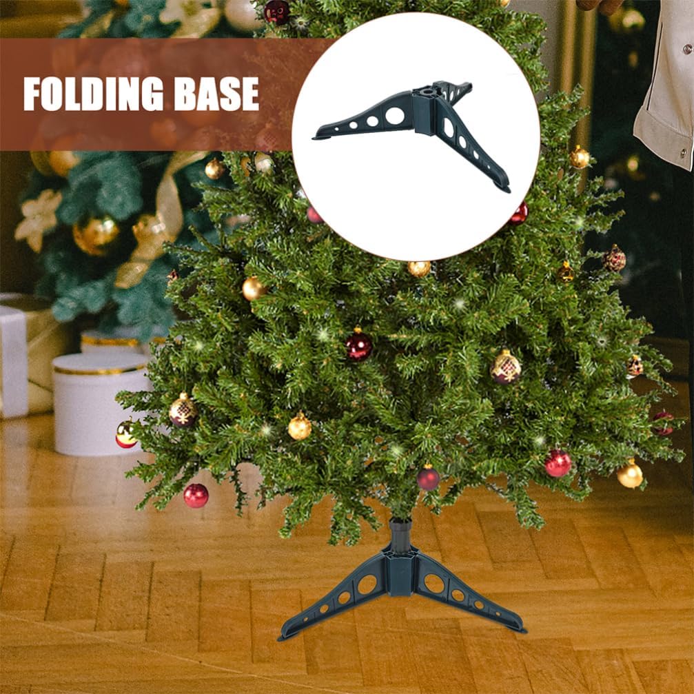 Ciieeo 4pcs Christmas Tree Base Holder Sturdy Artificial Xmas Tree Stand Material Removable Easy Installation for Holiday Decorations