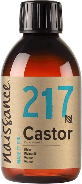 Naissance Cold Pressed Castor Oil (no. 217) 250ml - 100% Pure For Eyelashes, Hair, Eyebrows, Beard Growth - Moisturiser For Nails and Skin  Base Oil for Massage - Vegan, Hexane Free, No GMO