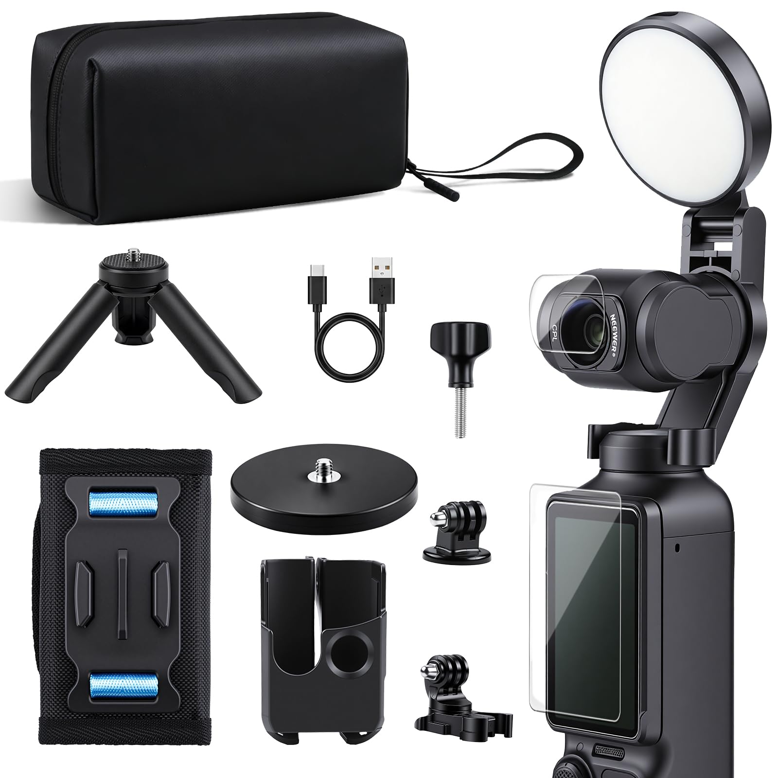 11-in-1 Accessories Kit Compatible with DJI Osmo Pocket 3 / 4 / Xtra Muse