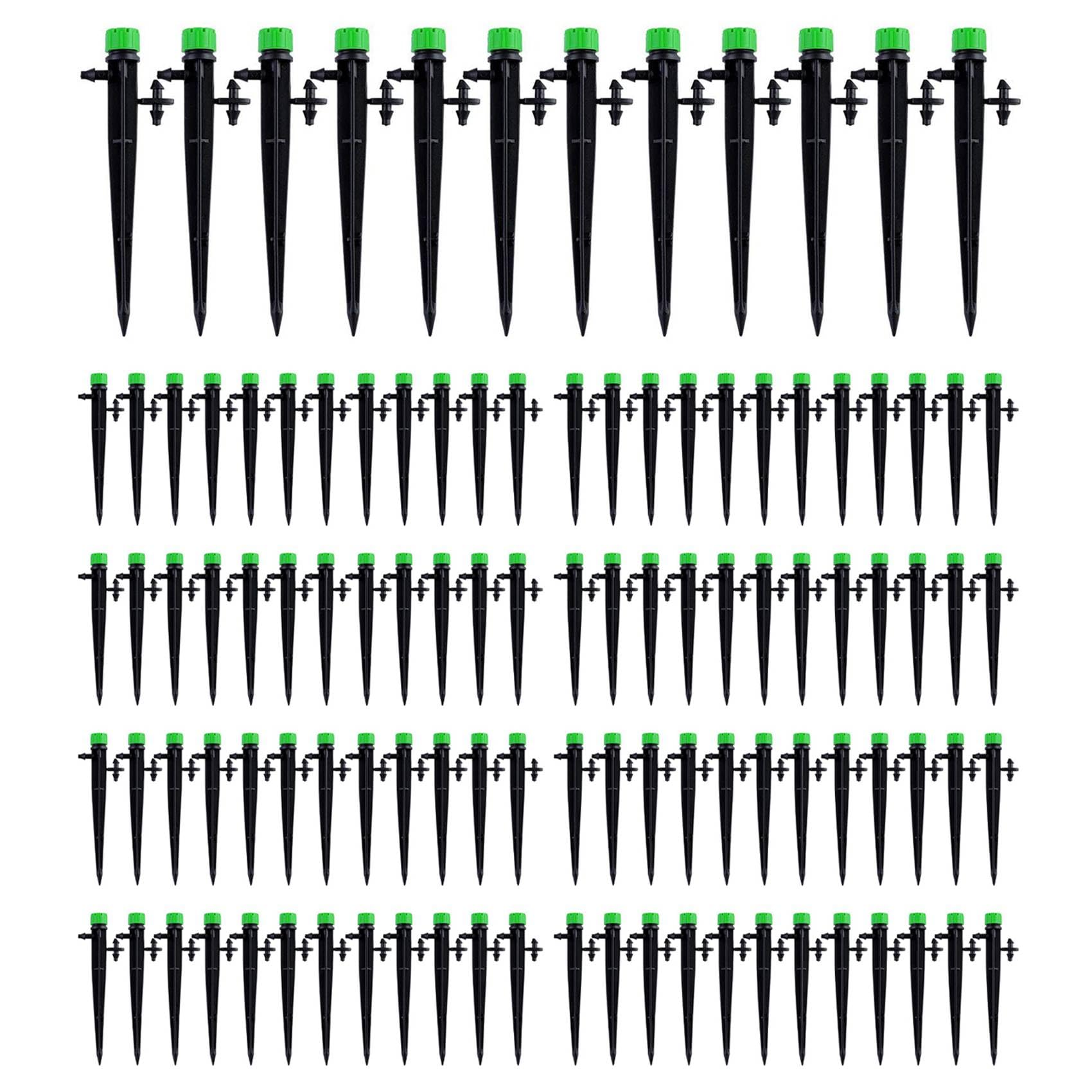 300 Piezas de Goteros de Riego Ajustables de 360 Grados con Conector de Púas para Tubo de 4/7 MM, de Riego de Flujo de Agua