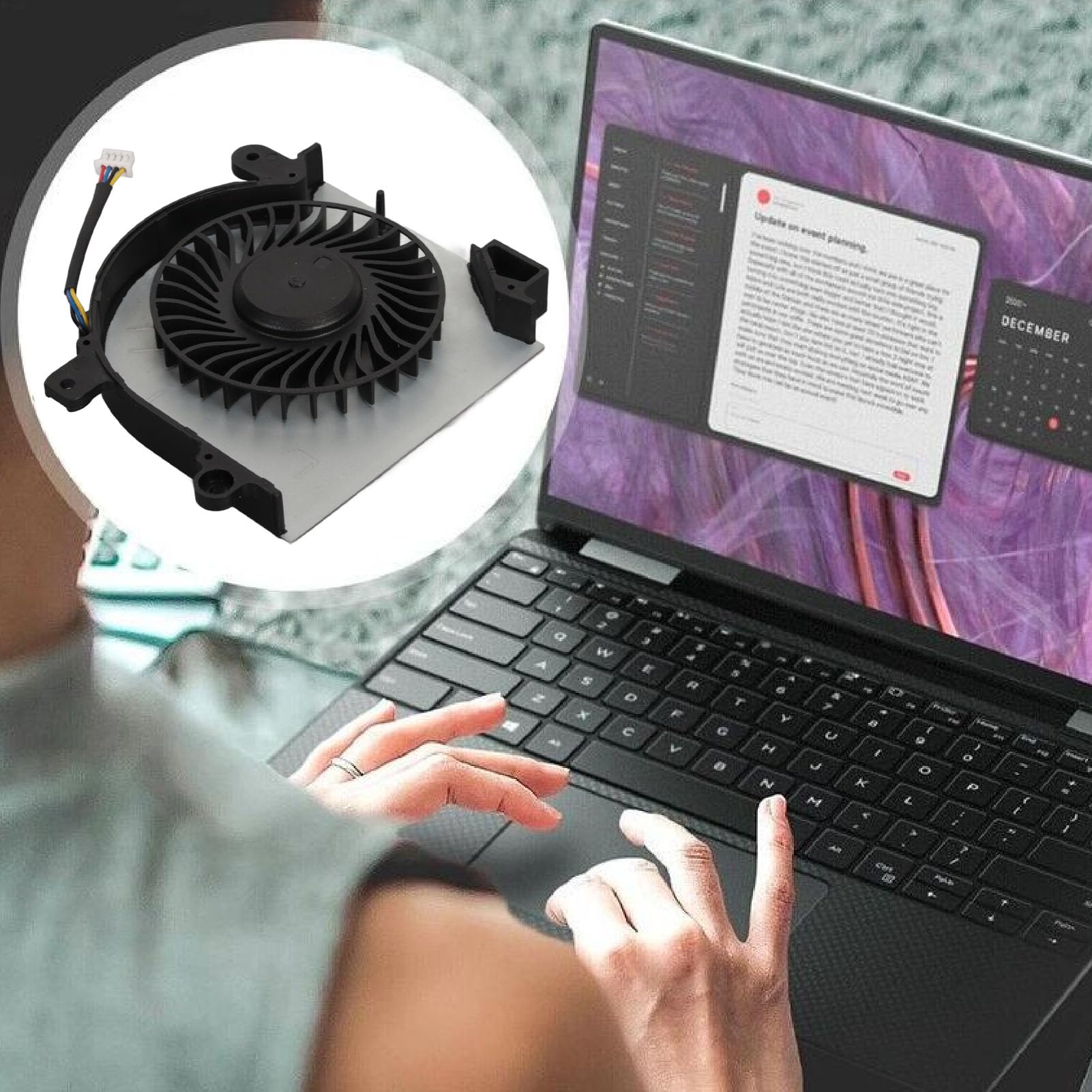 Generic Ventola di Raffreddamento Interna per Laptop, Aumenta la Dissipazione del Calore Dispositivo di Raffreddamento 'unità di Elaborazione di Ricambio Universale Facile da Installare per 8RD per