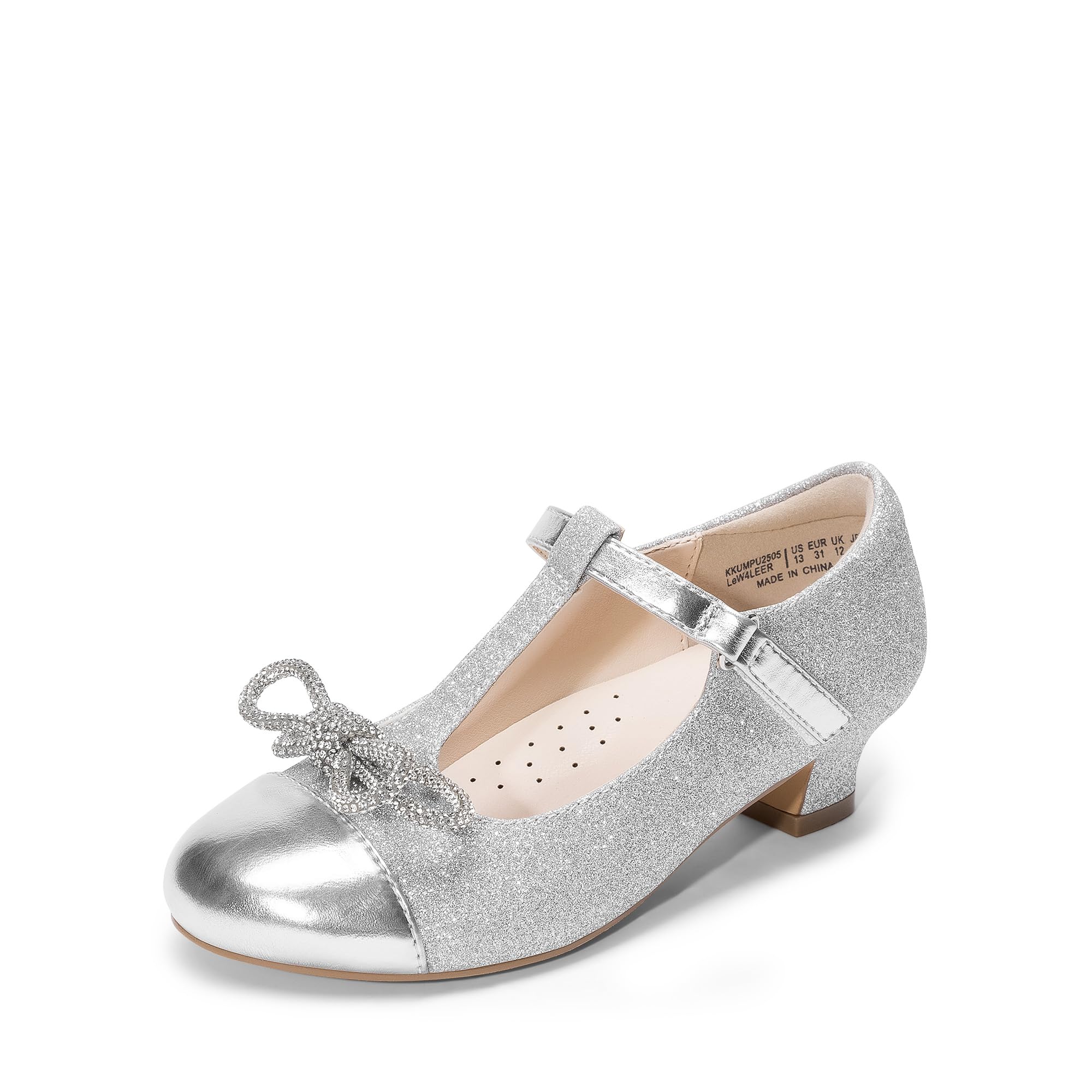 DREAM PAIRS Girls Dress Shoes Mary Jane Heel T-Strap Party Flower Wedding Princess Pumps for Little Big Kid