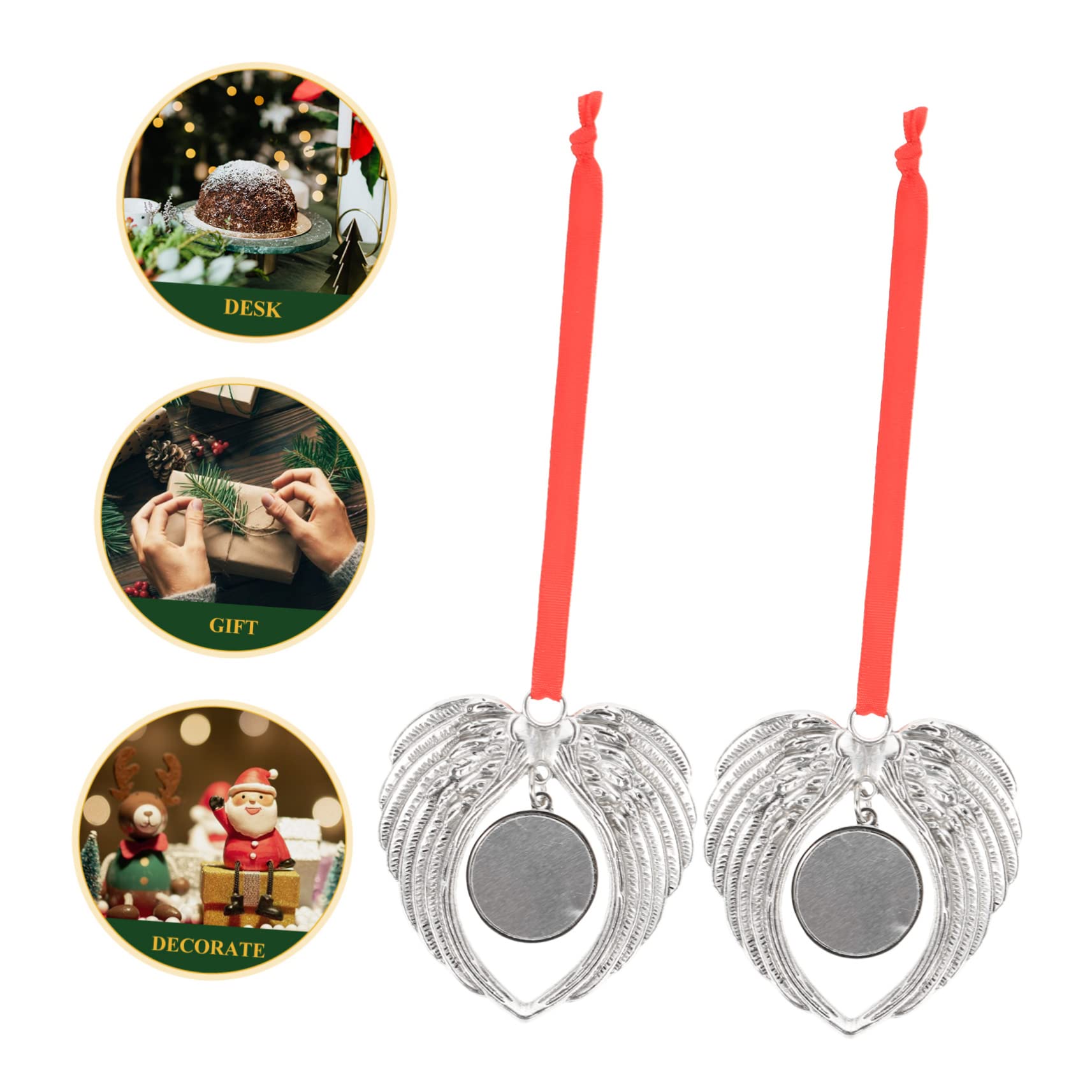 Alipis 12 Piezas De Alas De Ángel Colgante Sublimación Colgante Personalizado Mini Decoraciones Navideñas Colgantes De Navidad Adornos Navideños En Adornos Conmemorativos De