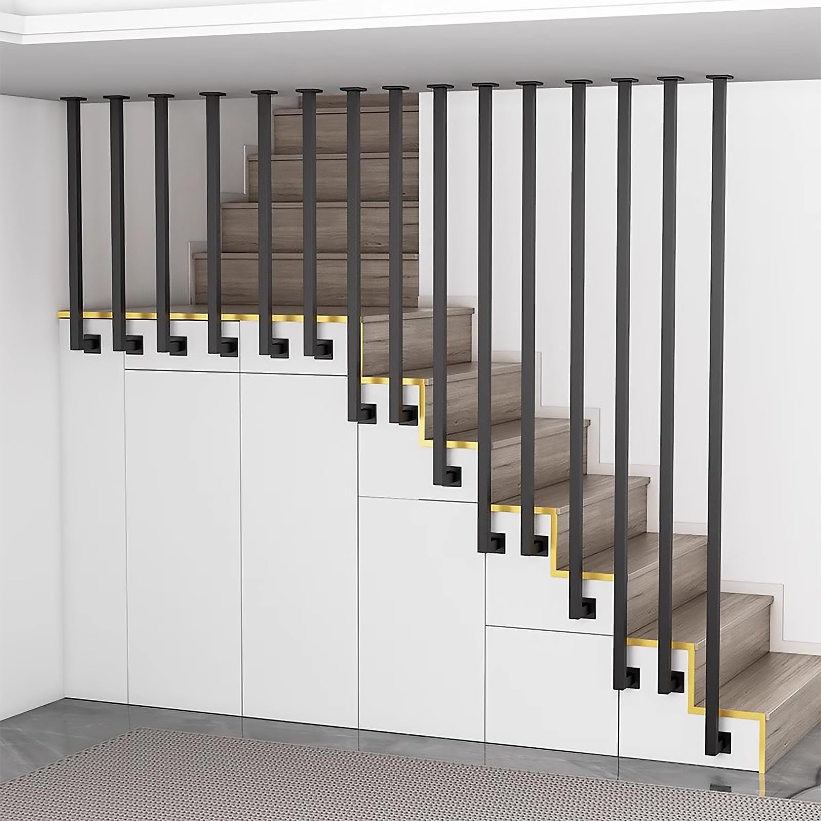 Rambarde d'escalier en fer forgé 95 cm pour protéger vos proches au quotidien