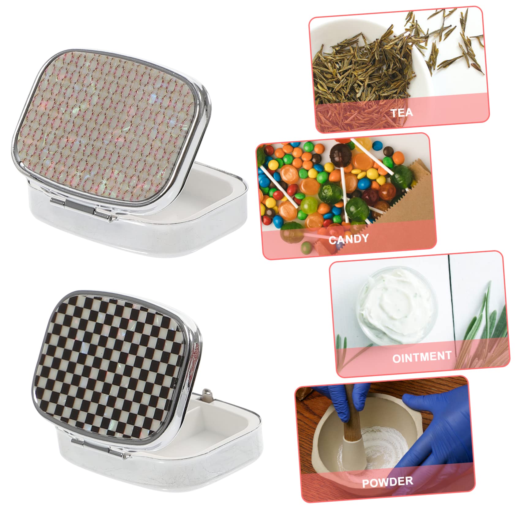 Healeved 9stücke Tragbarer Organizer Für Tabletten Fächer Medikamentendose Für Reisen Kompakte Pillenbox Mit Verschiedenen Designs Streifen Für Unterwegs