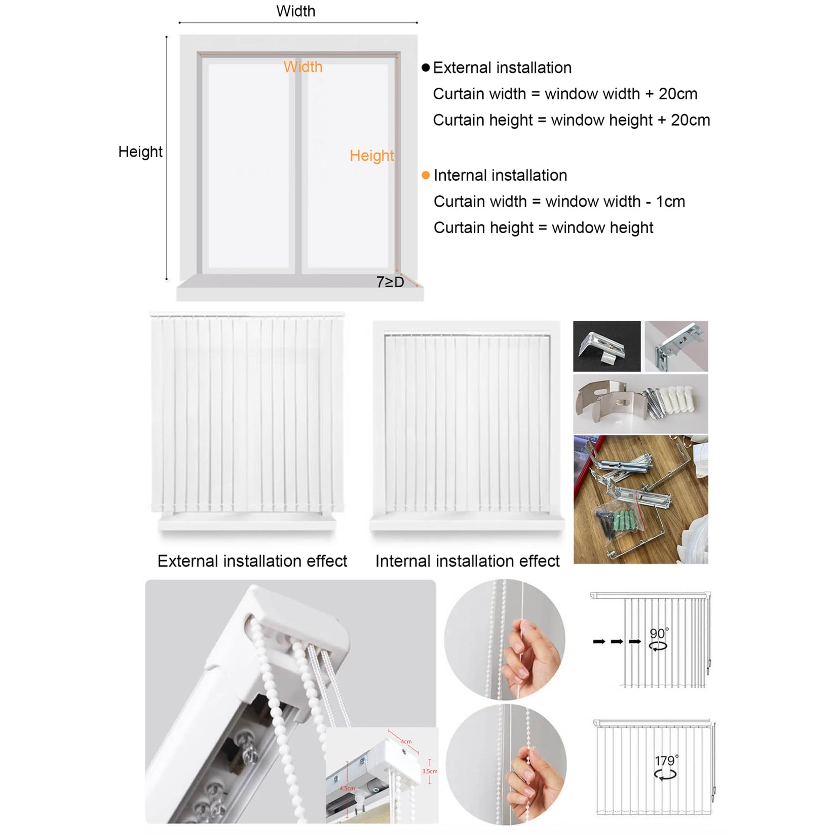 Tende a velo grigie personalizzate per Clete Set termiche a doghe da 98 mm, filtraggio della luce e oscuranti, per interni, protezione della privacy, dimensioni 100 x 240 cm
