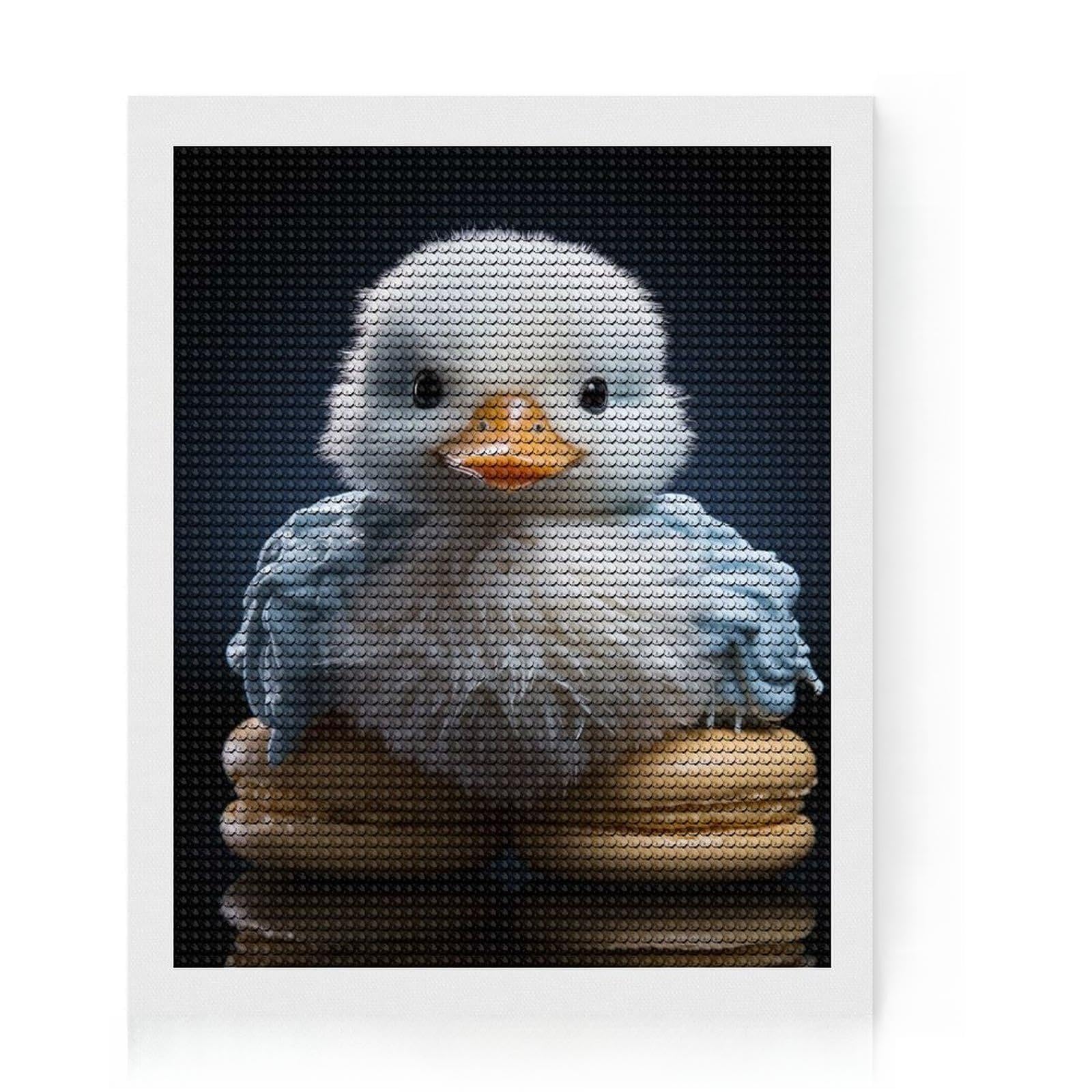 Junmoney Cute Duckling and Macarons Diamond Painting Set 16"x20", Creative Leisure Activity, Office Decor, for Craft Lovers, Birthday Gift