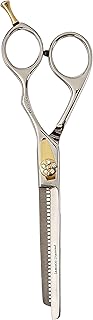 Tamsco Thinning Shear 6.5-Inch, Single Blade, 32 Teeth Blade, Removable Finger Rest Semi-Convex Edge Japanese Stainless Steel 32 Teeth Blade Removable Finger Rest Adjustable Tension Screw