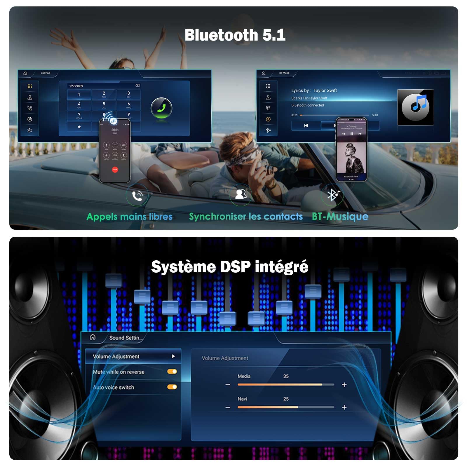 Autoradio Android 15 12,3" pour Mercedes GLK X204 2009-2012 NTG 4.0 | Qualcomm Snapdragon 668S | 8 Cœurs 8Go+128Go | CarPlay & Android Auto | GPS Bluetooth 5.1 Dab+ WiFi 4G DSP COMAND TPMS