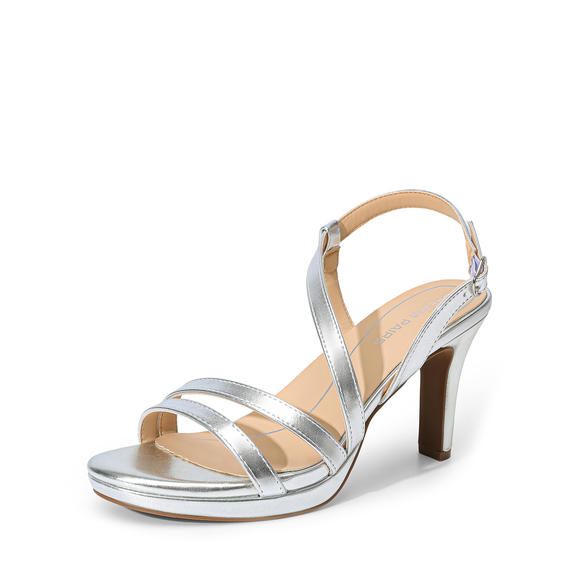 DREAM PAIRS Sandali da donna con tacco alto con plateau e cinturino alla caviglia regolabile