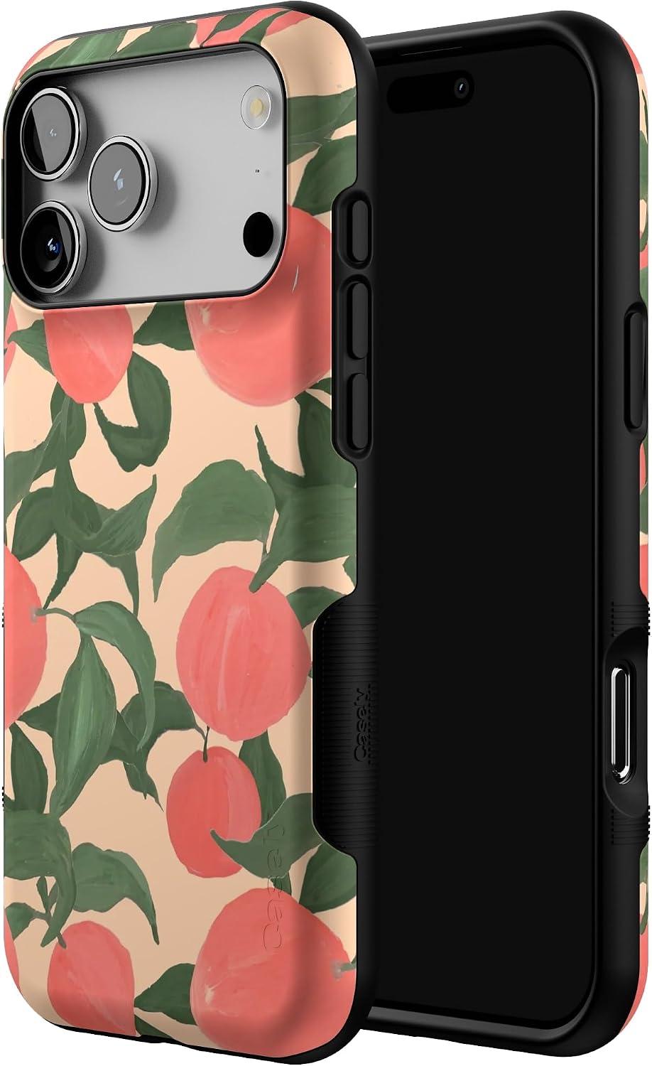 Casely iPhone 17 Pro Max Case | Feeling Peachy | Blush Vines | Bold Protective Design | Compatible with MagSafe