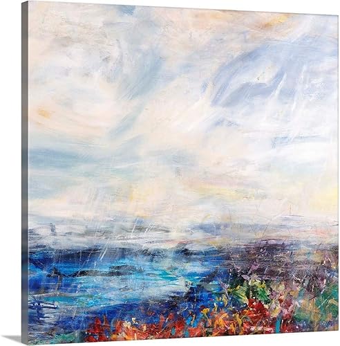 GREATBIGCANVAS Angel Sky Pathway II Canvas Wall Art Print, Home Decor Artwork, 30"x30"x1.5"