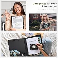 Vista 35 de Ospelelf Mini 3 Ring Binder, 2 Inch, Cute Pink Marble Binder for 5.5" x 8.5" with 5 Tab Dividers, File Folder Labels and Low Profile Clipboards