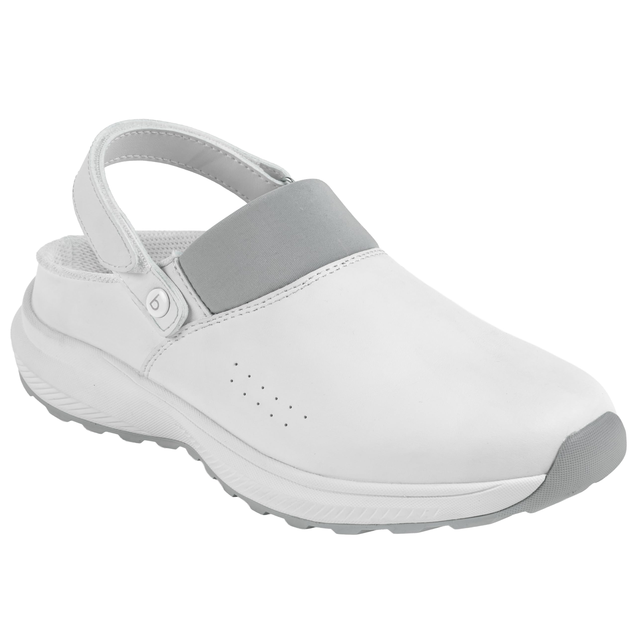 B-well Kai Medizinische Clogs Weiß – Arbeitsschuhe Pflege Damen & Herren, Krankenschwester Schuhe, rutschfest, Anatomische, Eva/Gummi Sohle (Weiss, EU Schuhgrößensystem, Erwachsene, Numerisch, M, 41)
