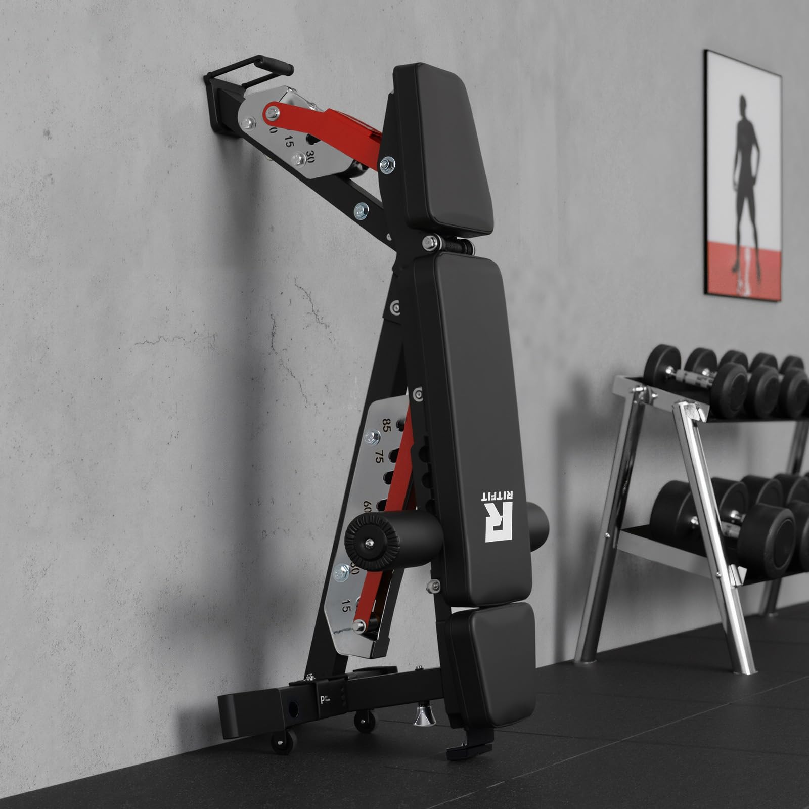 3-Section Adjustable Weight Bench for Home Gym, 1600LB Capacity | Incline Decline Flat, 10 Backrest & 5 Headrest Positions, Full Body Strength Training with 14GA Steel Frame
