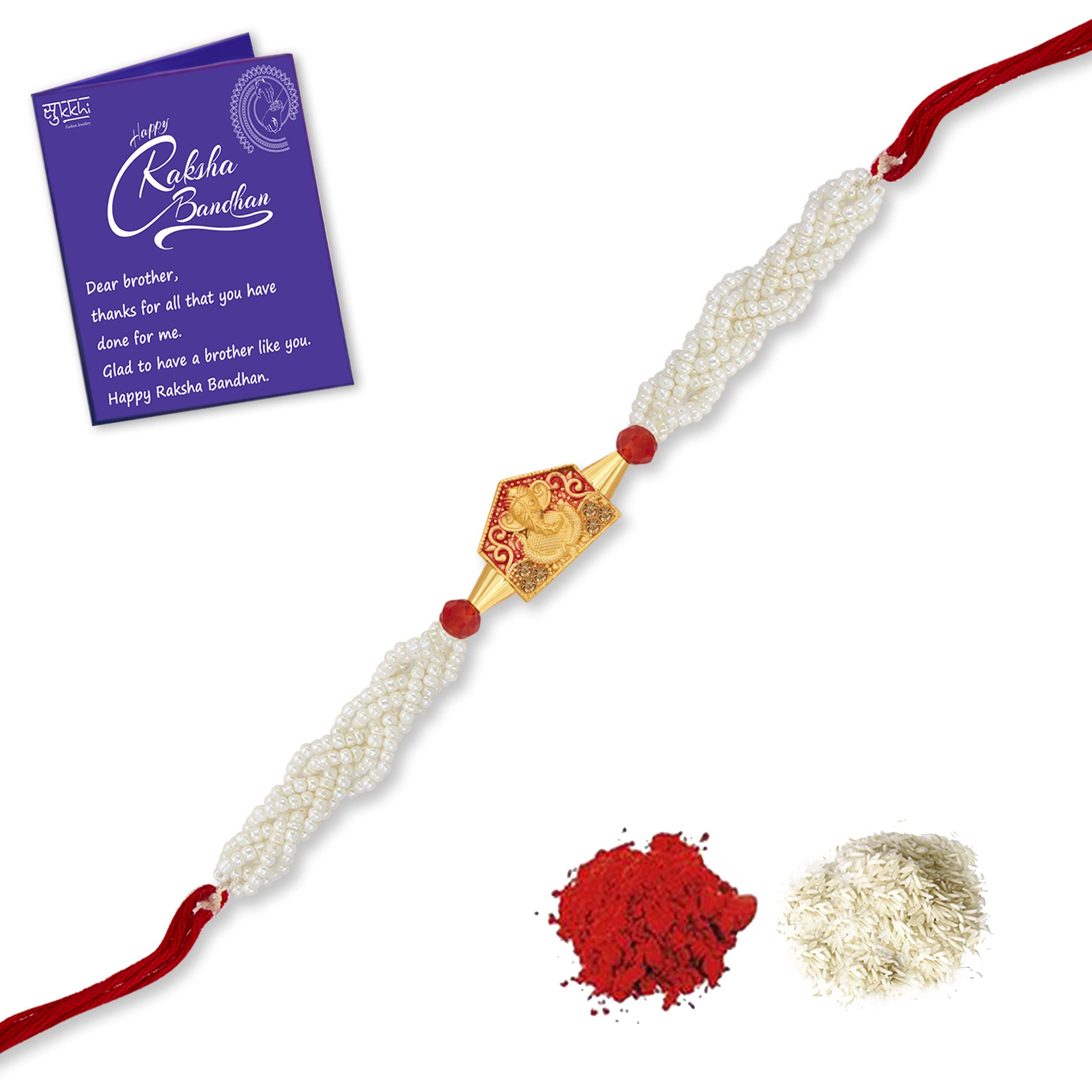 See full amazon price history chart for Sukkhi Rakhi Attractive Kundan Designer Gold Plated Premium Rakhi for Brother With Roli Chawal & Greeting Card | Rakhi for Bhaiya | Rakhi for MEN | Kundan Rakhi | (RAK104522) Sukkhi Rakhi Attractive Kundan Designer Gold Plated Premium Rakhi for Brother With Roli Chawal & Greeting Card | Rakhi for Bhaiya | Rakhi for MEN | Kundan Rakhi | (RAK104522) (B0B256G21W) Amazon Price History, Amazon Price Tracker