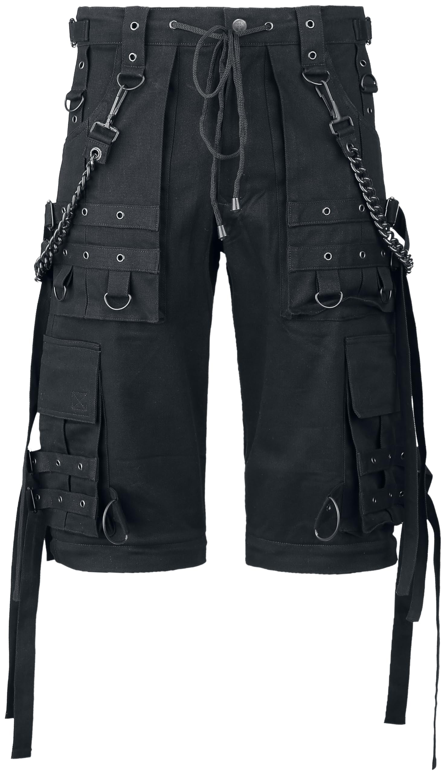 Gothicana by EMP Herren Schwarze Cargohose mit Nieten und Ketten