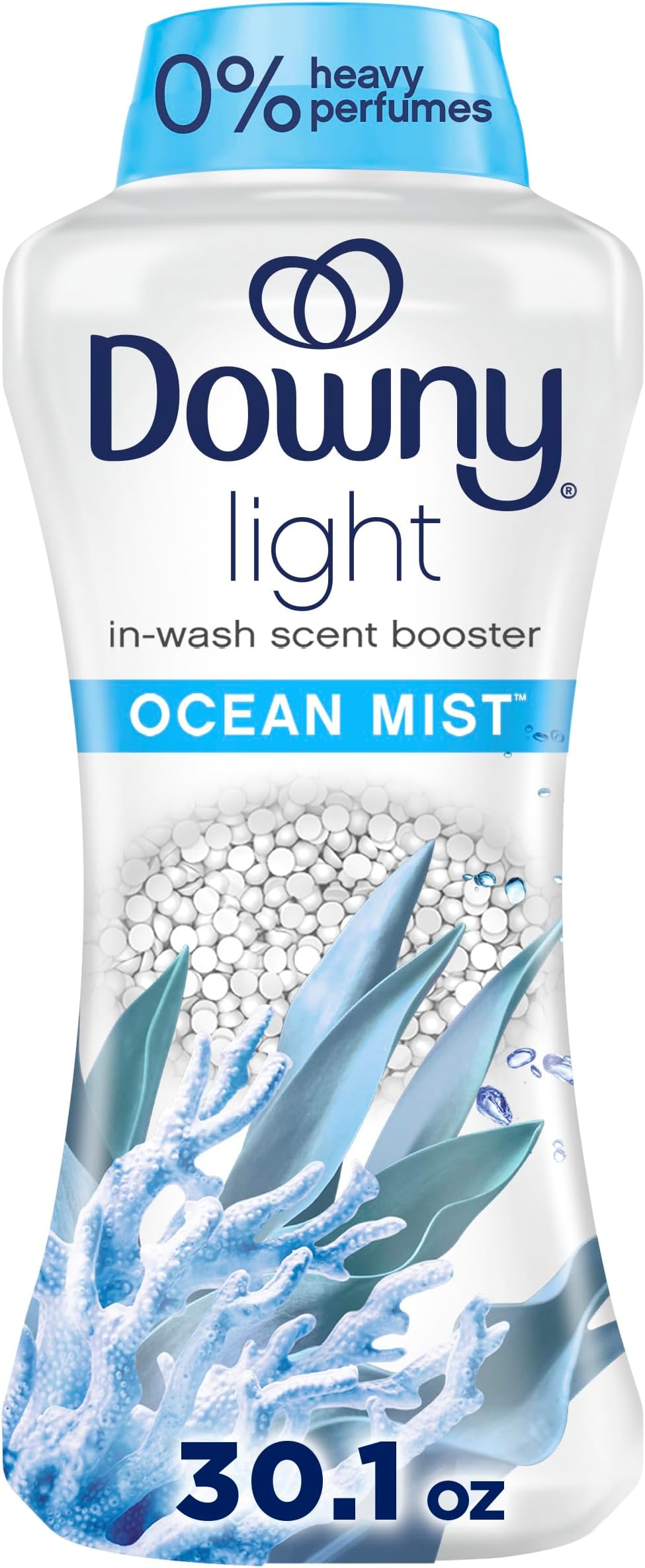 Downy Light Laundry Scent Booster Beads for Washing Machine, Ocean Mist Scent, No Heavy Perfume, 30 Ounce