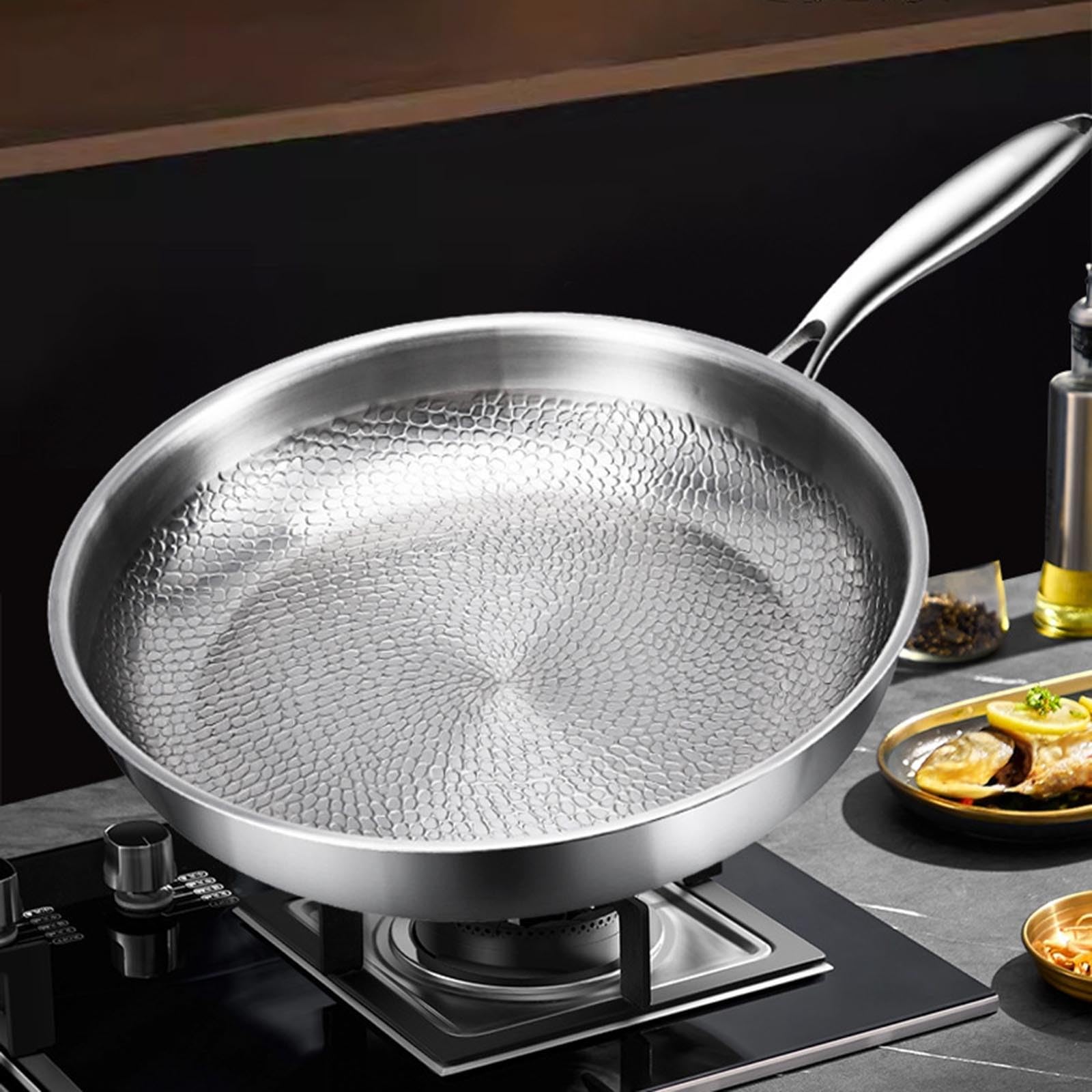 Pan Pro 2025 Durable Scratch - Padella antiaderente in titanio per cucinare (A, 48 cm)
