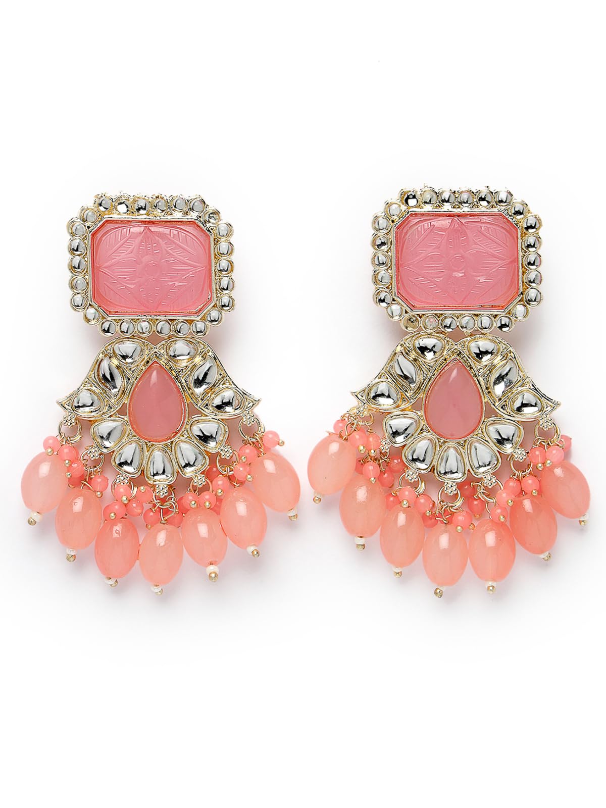 Studio Sukkhi Ethnic Gold Plated Pink Kundan Studded Dangle Drop Earrings For Women And Girls (E105749) (B0CPLZYXM8) Amazon Price History, Amazon Price Tracker