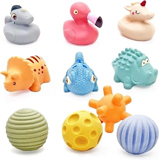 Baby Toys 3-6 6-12 Months - 10-Pack Baby Ball Sensory Toys for Babies, 3 6 9 Month Old Baby Toys Sensory Balls Montessori Toys 6-12 Months, Bright Color Textured Multi Animal Soft Balls Gift Set