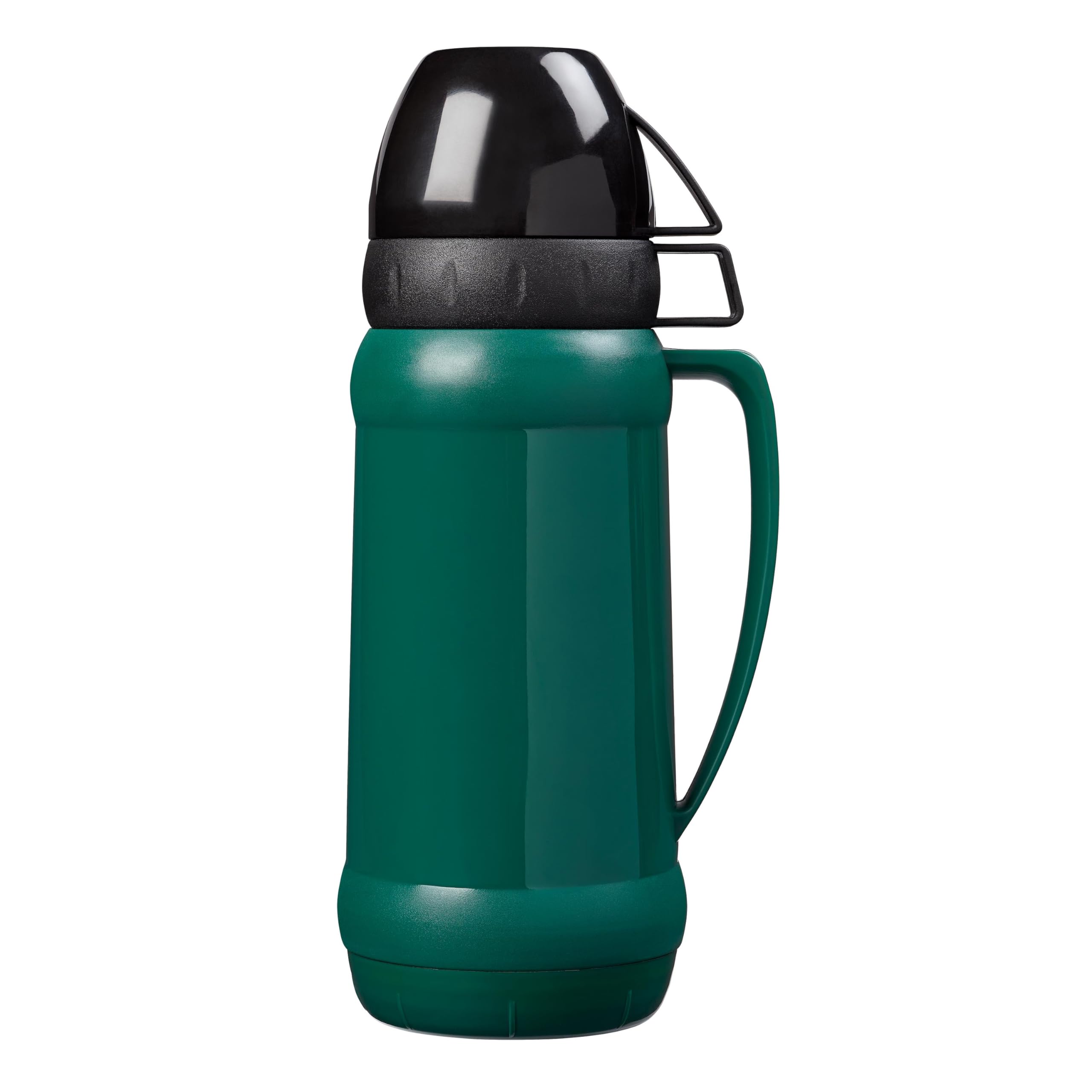 Chef Aid 1 Litre Flask with 2 Cups - Stay Hydrated Anywhere! Freezer Safe, Suitable for Liquids up to 100C, Green