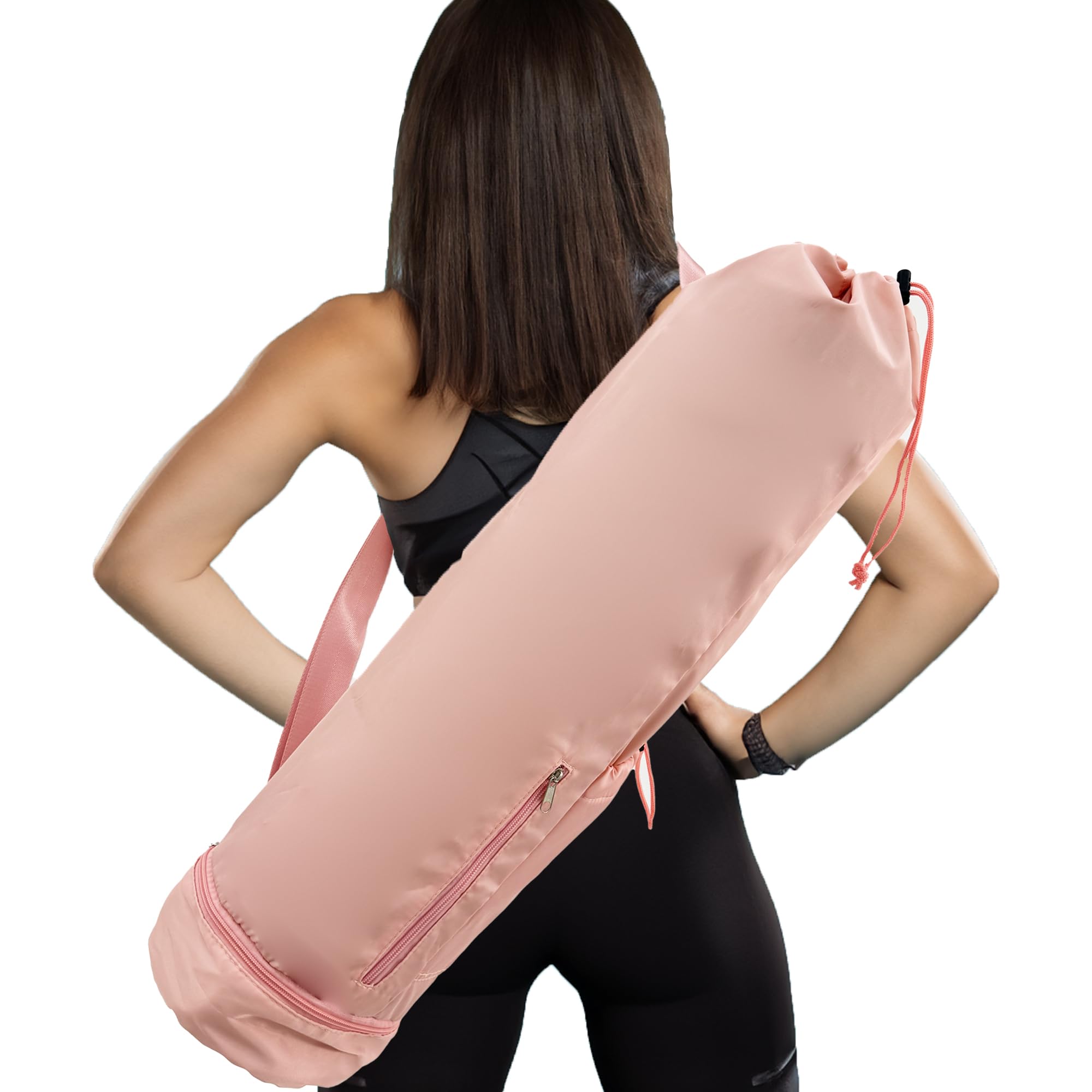 Multi-Functional Yoga Mat Bag with Drawstring Closure, Wet Pocket & Water Bottle Holder - Durable Exercise Mat Carrier for Yoga, Pilates, Gym