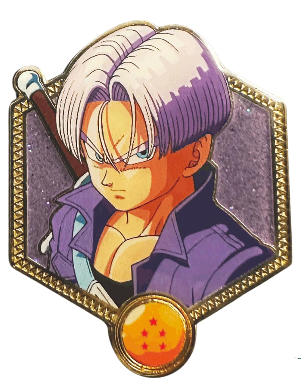 Golden Series 2 Future Trunks - DBZ Collectible Enamel Pin, Small, enamel, no