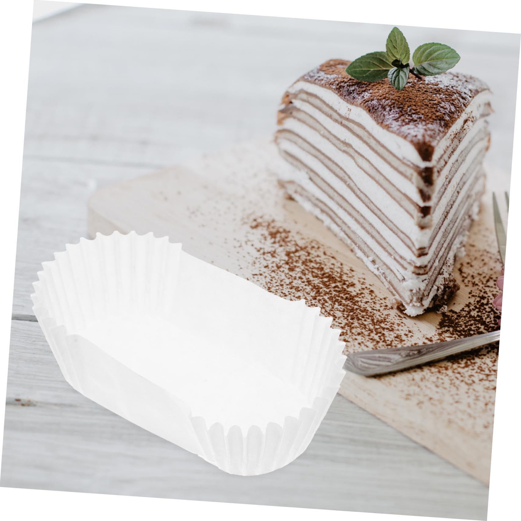 Ciieeo 4 Pièces Gobelet En Papier De Muffins Traiter Les Tasses Moules à Gâteaux Ovales De Gâteaux Gâteau En Papier Moules à Muffins Carrés Bol Tasse à Blanche