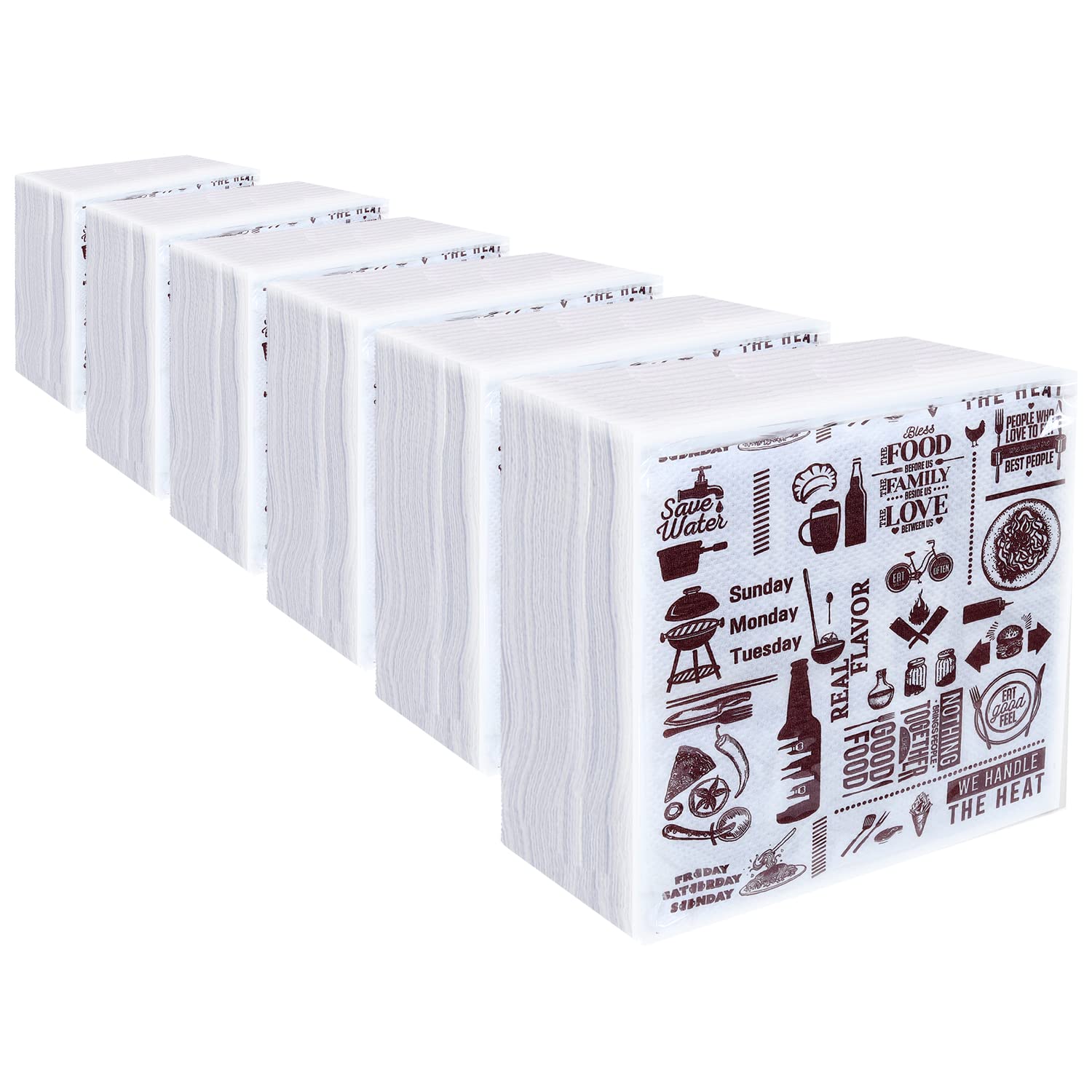 BREEZE ‎BRE002 2 Ply Paper Serviettes Cocktail Napkin Super Soft & More Absorbent Printed Tissue with 50 pulls (Pack of 6, 300x300mm,Brown) (B0BFLWZHCH) Amazon Price History, Amazon Price Tracker