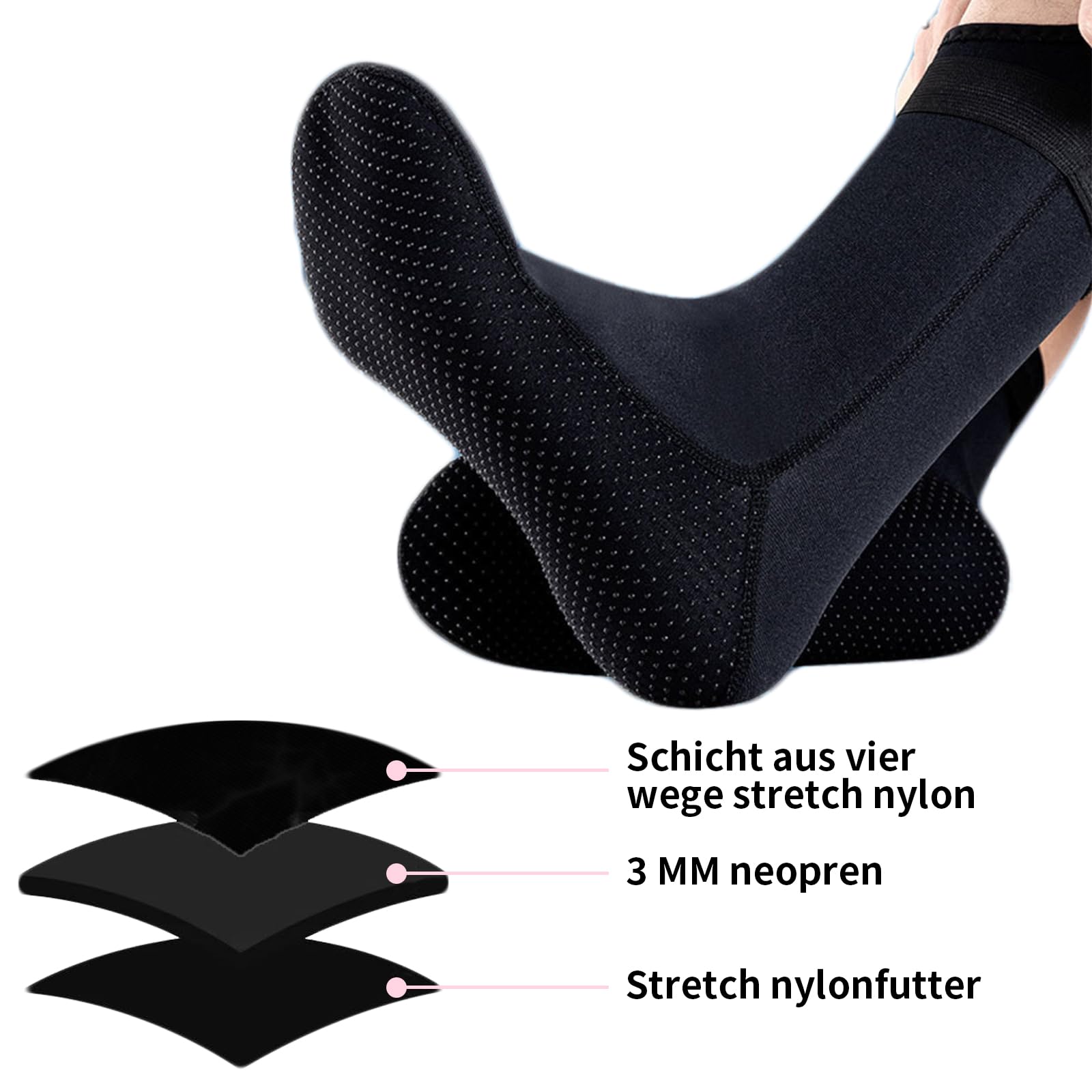 Wvu & Wvo Calzini in neoprene, 3 mm, per immersioni, snorkeling, surf e maggiore comfort per sport acquatici