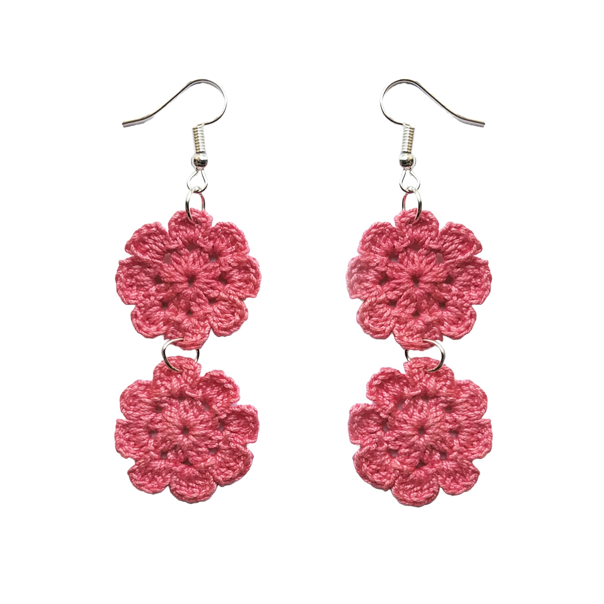 Wishing Treasure Pink Delight Handcrafted Crochet Earrings For Womens And Girls,Pink (B0CZPLLWQ3) Amazon Price History, Amazon Price Tracker
