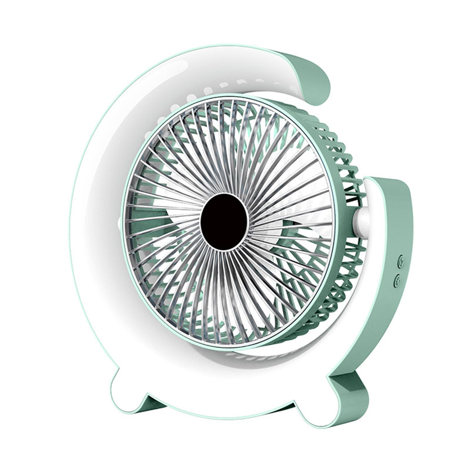 TAZIZI Desk Fan Table USB 3 Speed Air Cooling with Colorful Light Small Desk for Bedroom Low Noise